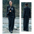 Load image into Gallery viewer, [Big Blue Dragon Series] ★China style outerwear★ Blazer, embroidered bamboo, changeable, slimming, black, black, easy to match
