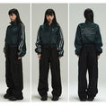 Load image into Gallery viewer, [LadyGhost Series] ★Outer★ Jacket Short Length Stadium Jumper Retro Green Green Easy to match
