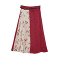 Load image into Gallery viewer, [Dust Smoke Cloud Dream---Fragrance Series] ★China style skirt★ Bottoms with belt Switching Floral pattern Red Red SML
