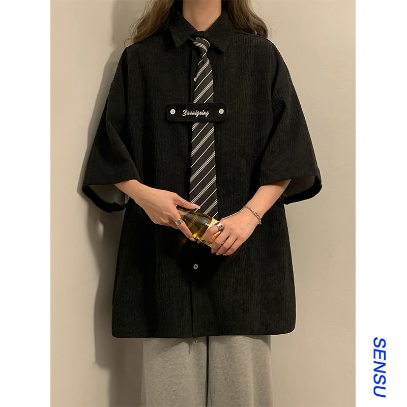 【Fkz系列】★襯衫配領帶★ 2色上衣 春夏 ML XL 2XL 男女通用 男士 易搭配