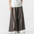 Load image into Gallery viewer, [Shu Han Ink Series]★China style pants★ 3color gaucho pants, vertical stripes, unisex, men's, loose, large size
