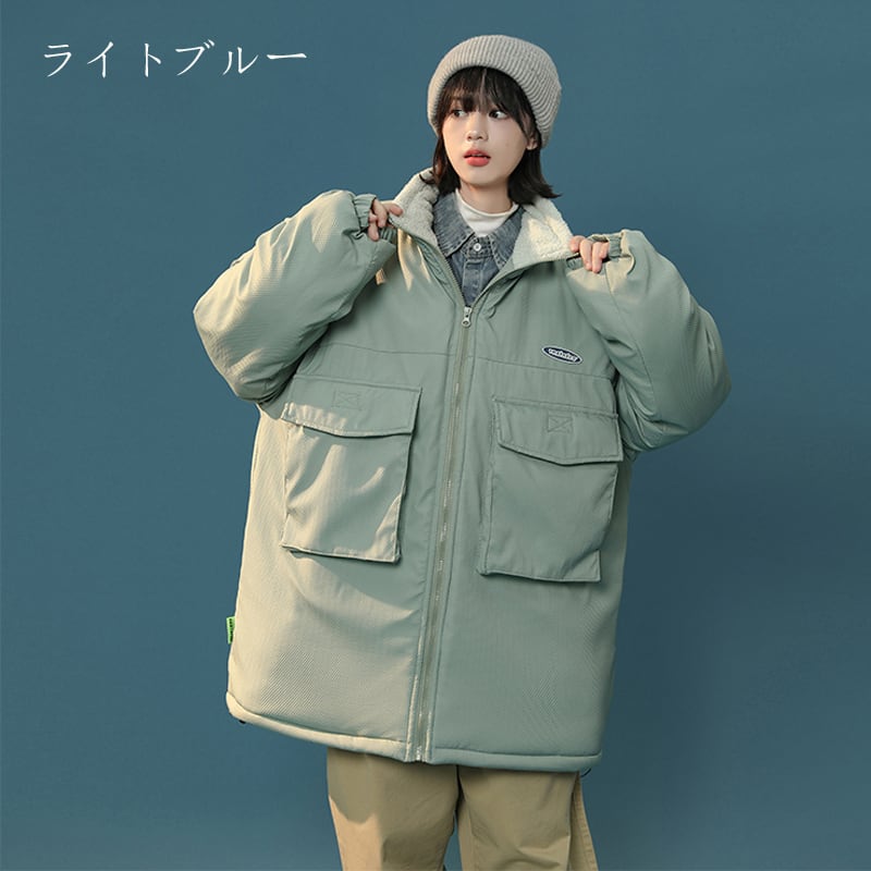 [Morimoto Series] ★Winter Coat★ Cotton Coat 3 colors Thick Warm Unisex Men's Loose Blue Green Black