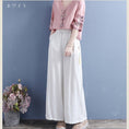 Load image into Gallery viewer, [Qing Series]★China style pants★ 4color White or Blue or Black Bottoms Casual Fringe Gaucho Pants
