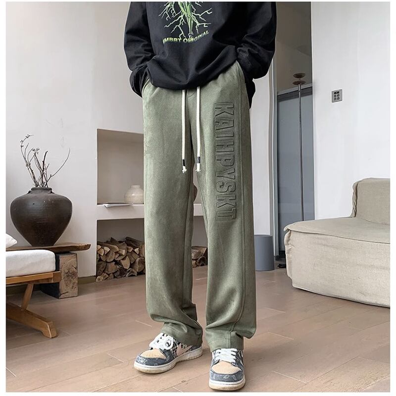 [CHAOMEICHEN Series] ★Casual Pants★ 3color Bottoms Trousers Unisex Men's Large Size Green Gray Black