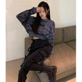 Load image into Gallery viewer, [DUOMIAOTU Series]★Setup Order Single Item★ Tops or Pants Sweatshirt Tie-dye Black Black Slimming
