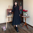 Load image into Gallery viewer, [Dong Xiaojie Series] ★Chinese style dress★ Large size Chinese dress Black Black improved cheongsam dress Long length Slim
