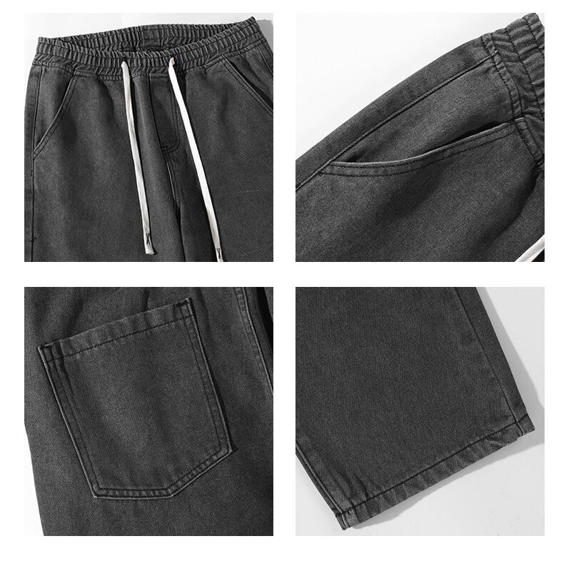 [BIGEMAN Series]★Denim pants★ 4color bottoms pants unisex men's large size plain simple