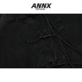 將圖片載入到圖庫檢視器中， 【ANNXstudio系列】★中國風襯衫★上衣中式服裝簡約中國紐扣黑色
