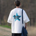 Load image into Gallery viewer, [BIGEMAN Series]★T-shirt★ Tops 2color Unisex Men's Large Size Star Casual Black White
