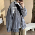 Load image into Gallery viewer, [Tetsusho Series] ★Jacket★ 3color outerwear unisex men's stadium jacket corduroy gray black coffee color
