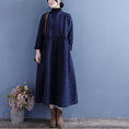 Load image into Gallery viewer, [Qing series] ★China style dress★ 4colors, brushed lining, thick, green, navy, wine red, purple, long length
