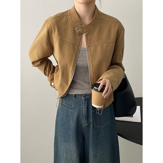 [Togawa Series] ★Outer★ 2color Jacket Short Length Simple Easy to Match Brown Navy ML