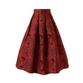 Load image into Gallery viewer, [MOERBEN Series]★Skirt★ Bottoms High Waist Temperament Enhancement Women's Red Red Floral Pattern
