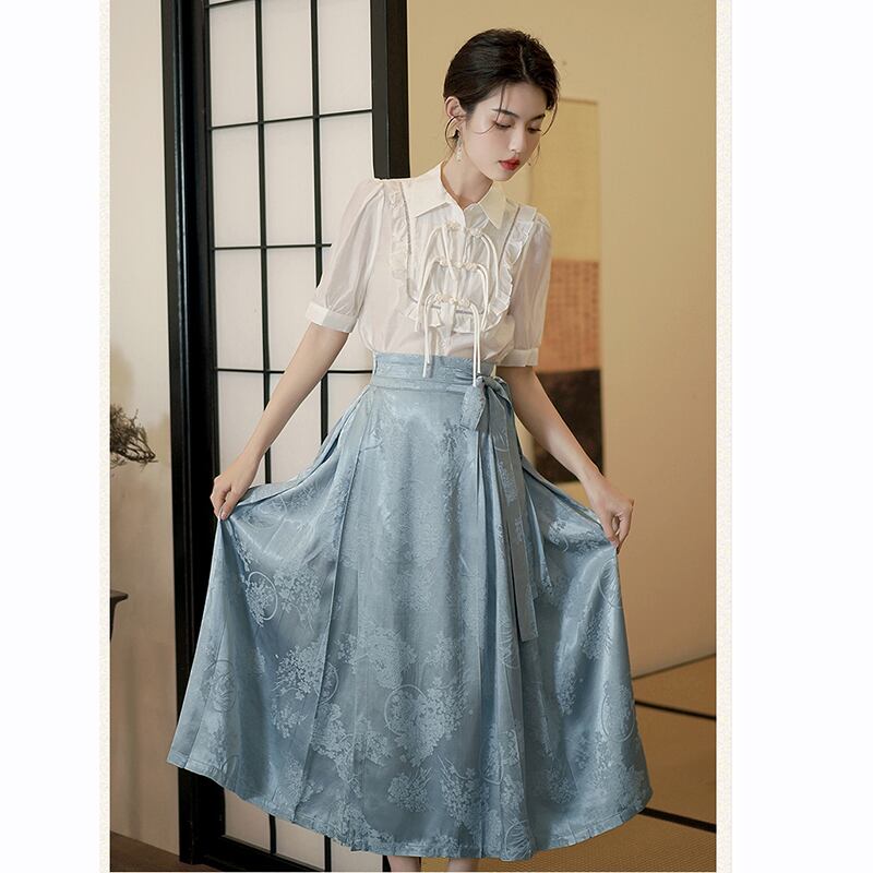 [QIYC Series]★China style shirt★China button short sleeve tops, summer clothes, improves temperament, improved Hanfu, Hanfu tops, with design