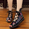 Load image into Gallery viewer, [Camei series]★China shoes★ 3color black or red or beige sandals open toe shoes ethnic style
