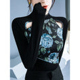 Load image into Gallery viewer, [ZHUOYAN Series]★China style top★ T-shirt, switching, floral pattern, long sleeve, sexy, slim, slimming, easy to match
