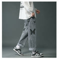 Load image into Gallery viewer, [Snow Qiongsi Series]★Denim Pants★ 2color Bottoms Pants Unisex Men's Butterfly Print Unique Black Blue
