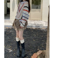 Load image into Gallery viewer, [Koikoro Series] ★Sweater★ Knit tops Colorful striped pattern Cute Easy to match Autumn clothes Sweet Fashion
