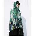 Load image into Gallery viewer, [SIN87 Series] ★UV protection★ UPF50+ Oil painting style Sun protection Cooling protection Thin outerwear Loose green Unisex Men's
