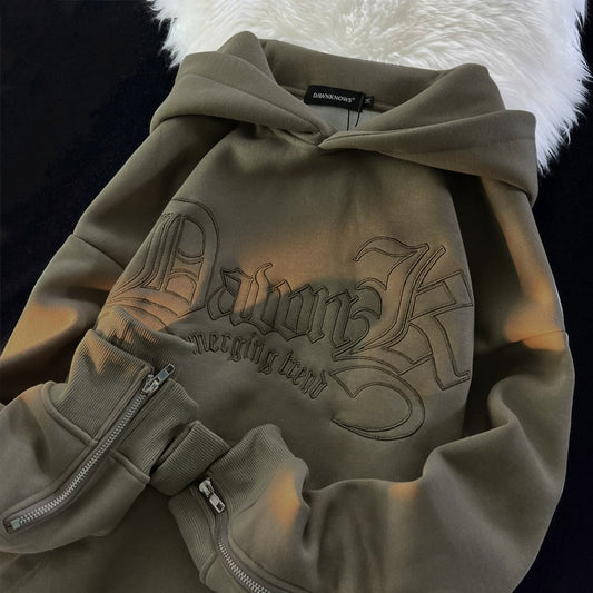 [Baraba Series]★Fleece-lined parka★2color tops, unisex, men's, thick, warm, casual