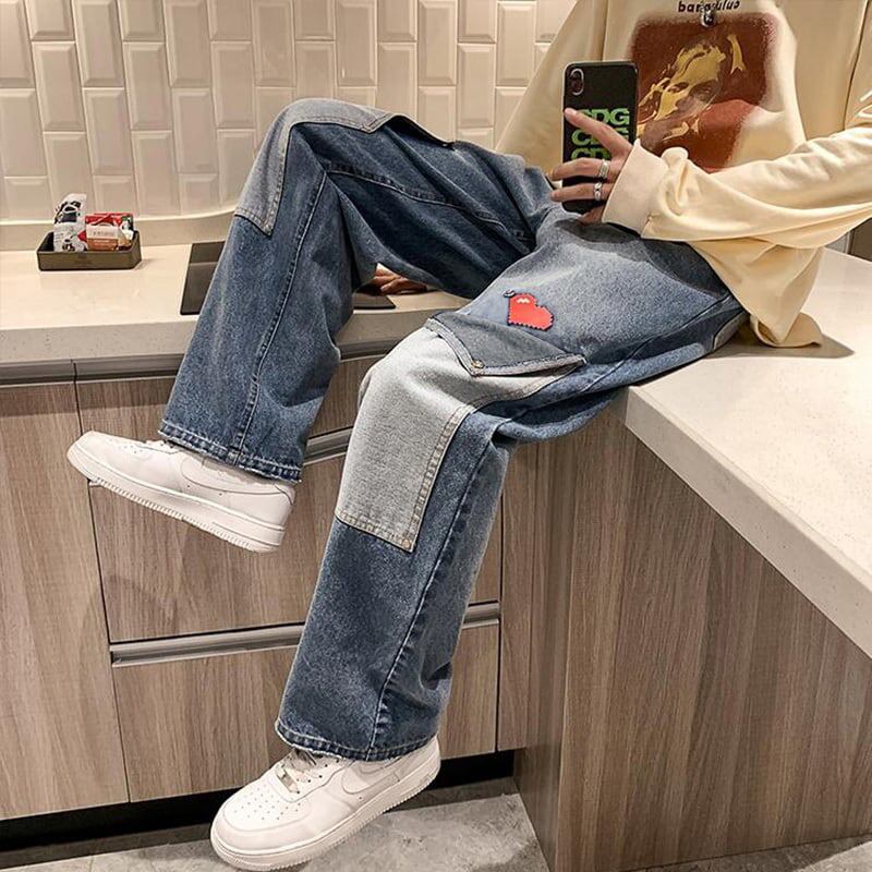 [ZHEYUAN Series]★Denim Pants★ 2color Casual Pants Trousers Bottoms Large Size Unisex Men's Fashion