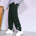 Load image into Gallery viewer, [Kokaisha --- Taiko series]★Casual pants★Bottoms Pants Fleece lining Raccoon Thick Warm Black Black SML XL
