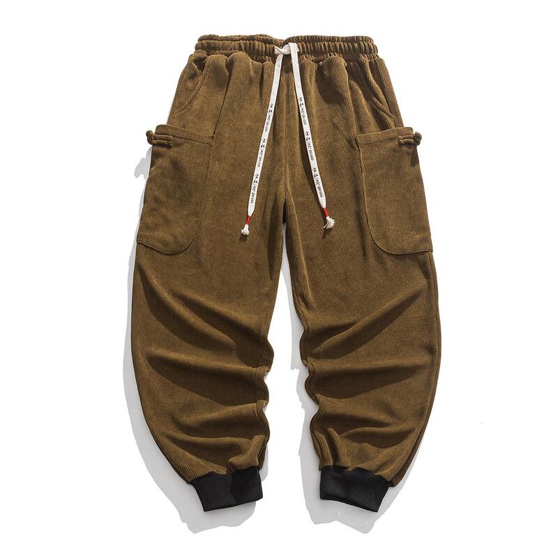 [輕甜 Series]★China style trousers★Casual pants 3color Unisex Men's Large size Blue Black Brown