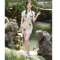 Load image into Gallery viewer, [Daughter fish series]★Cheongsam dress★Short length Chinese style dress Panda cute slimming wear
