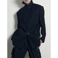 Load image into Gallery viewer, [23 Series] ★China style outerwear★ Blazer jacket unisex men's China button black black
