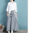 Load image into Gallery viewer, [Qing Series]★China style skirt★ 4color Bottoms Long length skirt Blue green Blue gray White Brown
