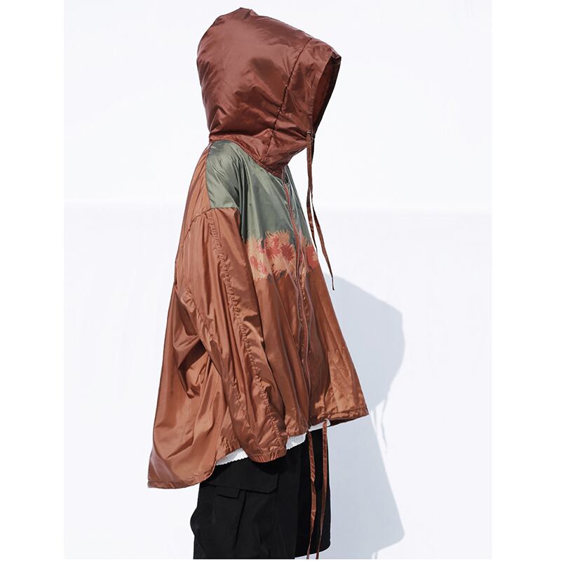 [SIN87 Series] ★UV protection★ UPF50+ Sun protection, cooling protection, thin outerwear, loose fitting, brown, unisex, men's