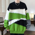 Load image into Gallery viewer, [ZUOFEILI Series] ★Sweater★ 5color Tops Unisex Men's Large Size Switching Color Scheme Stylish
