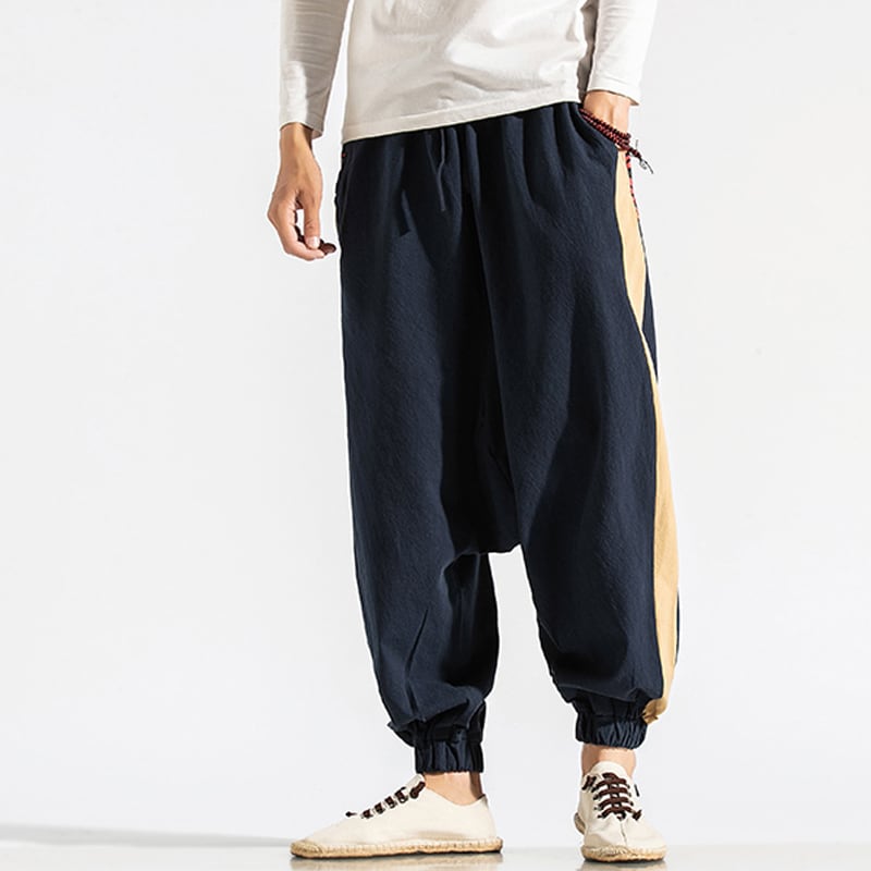 [Tsuncho Series]★China Style Pants★ 2color Casual Pants Large Size Men's Unisex Navy Black