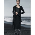 Load image into Gallery viewer, [Big Blue Dragon Series] ★China style outerwear★ Thin, irregular, original, black, black, unique, easy to match
