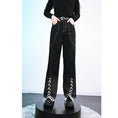 Load image into Gallery viewer, [Kokaisha---Evening time difference series]★Pants★Bottoms Denim pants Fleece lining Original Slimming SML XL
