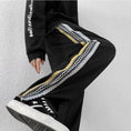 Load image into Gallery viewer, [Leonbinno Series] ★Pants★ Newly added brushed lining type Casual pants Slit Vertical stripes Striped pattern Black Black ML XL 2XL
