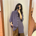 Load image into Gallery viewer, [UATONLINE Series]★China Style Shirt★ Thin Medium Chinese Clothes Tops Unisex Men's Short Sleeve Shirt Purple
