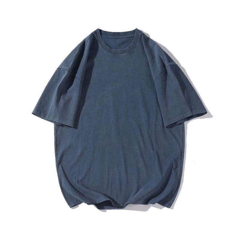 [BIGEMAN Series]★T-shirt★ Tops 7color Unisex Men's Large Size Retro Plain Simple