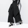 Load image into Gallery viewer, [OMG series] ★Wide pants ★Casual pants Gaucho pants Gaucho black black SML XL
