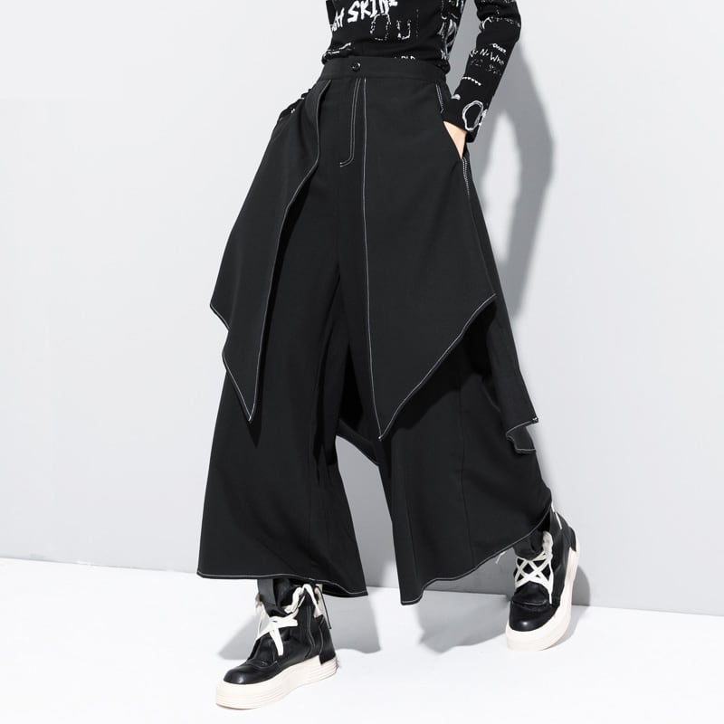 [OMG series] ★Wide pants ★Casual pants Gaucho pants Gaucho black black SML XL