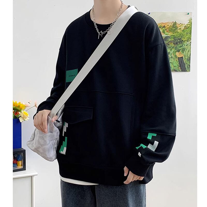 [DFBL Series] ★Tops★ 3color long sleeve tops unisex men's casual black white beige