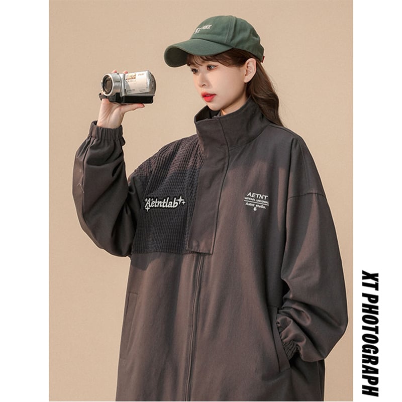 [Fujiiman series]★Jacket★ 4color outerwear unisex men's pink black beige brown