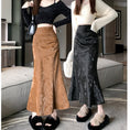 Load image into Gallery viewer, [Women's University 18 Series]★Skirt★ 2color Bottoms Slimming Mermaid Skirt Black Black Brown
