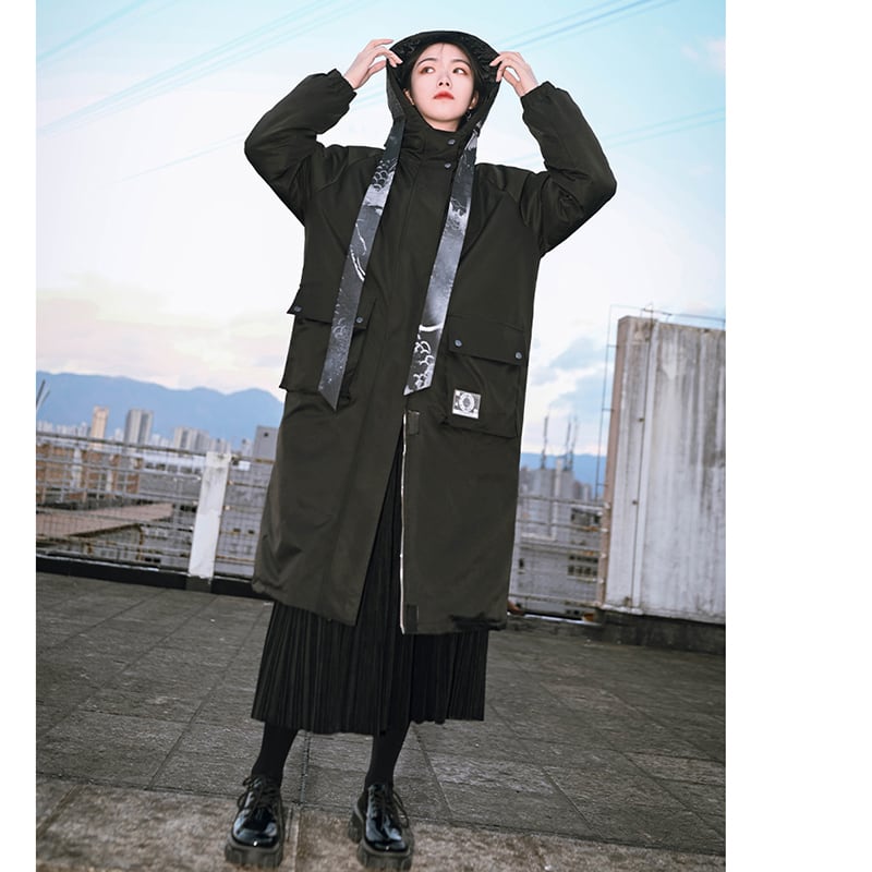 [Ancient Monster House---Kinryu Series] ★China style coat★ Cotton coat, thick, warm, winter clothes, long coat, black, black