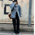 Load image into Gallery viewer, [Mikiko Series]★Denim Outer★ Jacket Coat Fashion Loose Easy to Match SML XL Blue Blue
