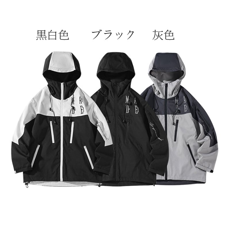 [BIGEMAN series] ★Jacket★ 3color Unisex Men's Large size Color scheme Casual Spring clothes Easy to match