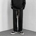 Load image into Gallery viewer, [Leonbinno Series] ★Pants★ Newly added brushed lining type Casual pants Slit Vertical stripes Striped pattern Black Black ML XL 2XL
