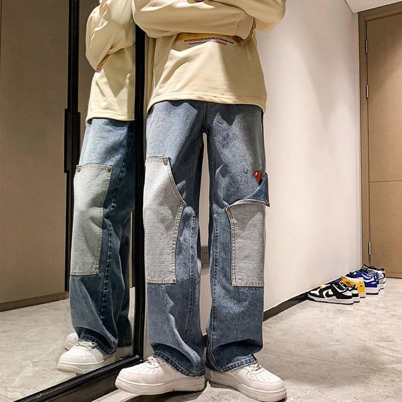 [ZHEYUAN Series]★Denim Pants★ 2color Casual Pants Trousers Bottoms Large Size Unisex Men's Fashion