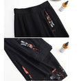 Load image into Gallery viewer, [Banlan Series]★China style pants★ Gaucho pants Floral pattern Casual Cool Elegant Black Black
