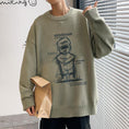 Load image into Gallery viewer, [Han Rishin Series] ★Sweater★ 4color Knit Tops Unisex Men's Large Size Black Gray Green Brown
